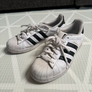 Adidas soft shell sneakers shoes black white superstar men USA 9.5 UK9 C77124